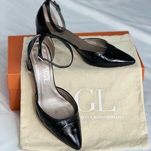 AGL Black Patent Leather Heels